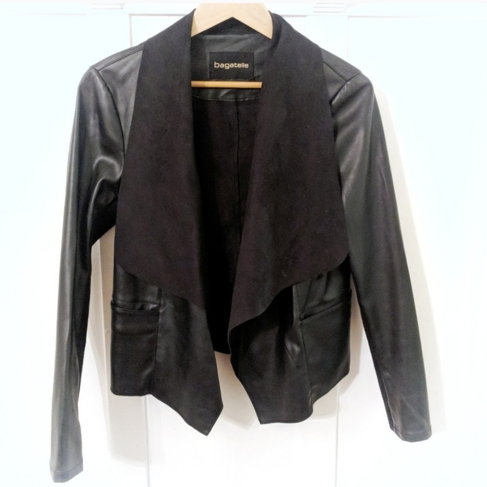 BAGATELLE EUC Vegan Leather/Suede Jacket